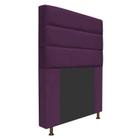 Cabeceira Estofada Turim 90 cm para Cama Solteiro Suede Roxo - KDAcanto