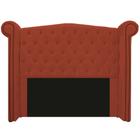 Cabeceira Estofada Veneza 140 cm Casal Suede Terracota - Amarena Moveis