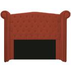 Cabeceira Estofada Veneza 195 cm King Size Suede Terracota - Doce Sonho Móveis