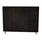 Cabeceira Estofada Vitoria 193cm Cama Casal King Suede Preto