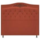 Cabeceira Estofada Yasmim 140 cm Casal Suede Terracota - Amarena Móveis