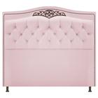 Cabeceira Estofada Yasmim 160 cm Queen Size Sintético Rosa Bebê - Amarena Móveis