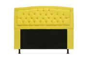 Cabeceira geovana king 195cm suede amarelo - VH MOVEIS