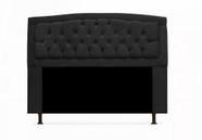 Cabeceira geovana king 195cm suede preto - VH MOVEIS