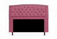 Cabeceira Geovana Para Cama Box Casal 140 cm Suede Rosa Barbie - DL Decor