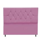 Cabeceira Geovana Para Cama Box Casal 140 cm Suede Rose - CabrunShop