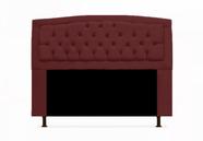 Cabeceira Geovana Para Cama Box Solteiro 90 cm Suede Vermelho Bordo - LM DECOR