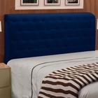 Cabeceira Giovana Cama Box Solteiro 90 cm Suede Azul Marinho - D'Rossi - Ibiza