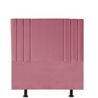 Cabeceira Grécia Cama Box Solteiro 90 cm Suede Rosa Bebê - Golden Móveis