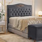 Cabeceira Holanda 1,95 para Cama Box King Size - Veludo - Speciale Home