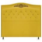 Cabeceira Imperio 140 cm Suede Amarelo - Topázio Decor