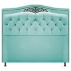 Cabeceira Imperio 140 cm Suede Azul Tiffany - Ecotec Decor