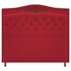 Cabeceira Imperio 140 cm Suede Vermelho