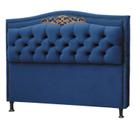 Cabeceira Imperio 160 cm Suede Azul Marinho - Topázio Decor