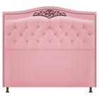 Cabeceira Imperio 195 cm Suede Rosa Bebê - Topázio Decor