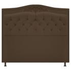 Cabeceira Imperio 90 cm Suede Marrom - Topázio Decor