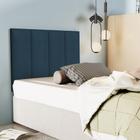 Cabeceira Isis Painel Dobrável Estofada Cama Box Solteiro 0,90 cm Azul