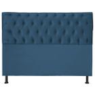 Cabeceira Jade 100 Cm Para Cama Box Suede Azul Royal