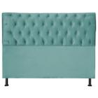 Cabeceira Jade 100 Cm Para Cama Box Suede Azul Tiffany - Maitê Moda Casa