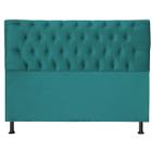 Cabeceira Jade 100Cm Cama Box Solteiro Suede Azul Turquesa