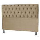 Cabeceira Jade 140 Cm Para Cama Box Suede Bege - Maitê Moda Casa