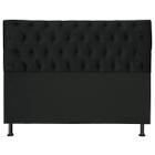 Cabeceira Jade 160 Cm Para Cama Box Suede Preto - Maitê Moda Casa