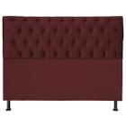 Cabeceira Jade 90 Cm Para Cama Box Suede Vermelho Marsala