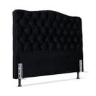 Cabeceira King 193 - Bello Box - Dunas Suede Preto