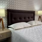 Cabeceira King 195 Cama Box Diamond Berlim Marrom Corano Painel RBL