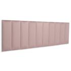 Cabeceira King 200x60 Estofada Cama Box Modulada Veludo Nude Rosado