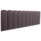 Cabeceira King Estofada de Colar na Parede Kit 10 Placas Modelo Arredondada - Várias Cores