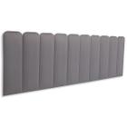 Cabeceira King Estofada de Colar na Parede Kit 10 Placas Modelo Arredondada - Várias Cores