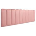 Cabeceira King Estofada de Colar na Parede Kit 10 Placas Modelo Arredondada - Várias Cores