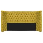 Cabeceira King Everest P02 195 cm para cama Box Suede Amarelo - Amarena Móveis