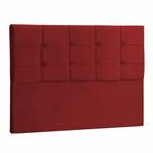 Cabeceira King Jordania 195 CM Suede Vermelho - D A Decor