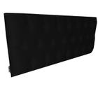 Cabeceira King Luna X Suede Liso Preto  195 x 60 RBL