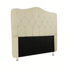 Cabeceira King Size 1,95 cm Estofada Com Botão Strass Capitone para Cama Box Atena - Di Menezes Decor