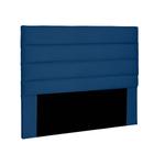 Cabeceira La Italiana Para Cama Box Solteiro 90 cm Suede Azul Marinho - D'Rossi