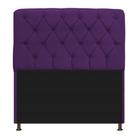 Cabeceira Lady Estofada Capitonê 90 cm para Cama Box Solteiro Suede Roxo Quarto - AM Decor