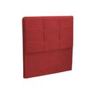 Cabeceira London Para Cama Box Solteiro 0,90 cm Vermelho Soft Skim 2751 - JS Móveis
