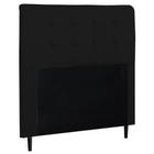 Cabeceira Luna Para Cama Box Queen 160 cm Suede Preto - CabrunShop