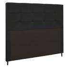 Cabeceira Luna Para Cama Box Queen 160 cm Suede Preto - D'Rossi - DRossi