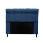 Cabeceira Madri 195 cm Suede Azul Marinho - Renascer Decor