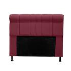 Cabeceira Madri 90 cm Suede Vermelho Vinho - Ecotec Decor