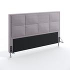 Cabeceira Maia 195 Decorativa de Cama King N-023 Veludo Cinza Claro Aradecor