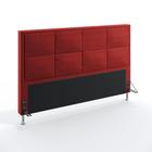 Cabeceira Maia 195 Modulada Estofada A-020 Couro Artificial Vermelho Aradecor