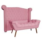 Cabeceira mais Calçadeira Casal Super King 195cm Sienna Suede - MALTA DECOR