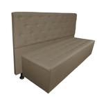 Cabeceira mais Calçadeira Casal Super King Juliana 195cm Para Cama Box Suede Capuccino - DS Estofados