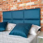 Cabeceira Módena H6 Azul Royal Suede Liso Queen 160 X 120 Cm