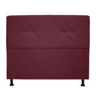 Cabeceira Mônaco 90 cm Suede Bordô - Topázio Decor